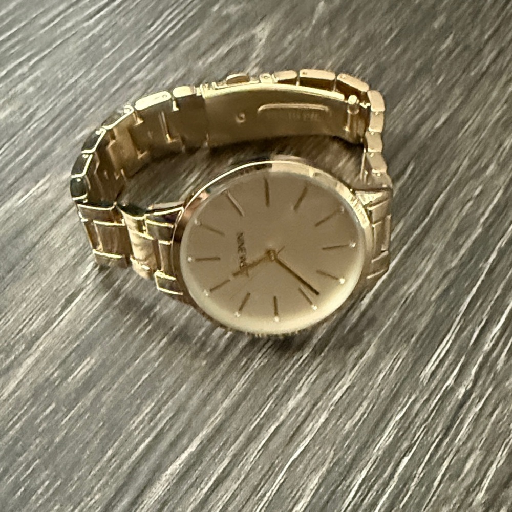 Nine West Shiny Gold Tone Women's Watch - Picture 2 of 5